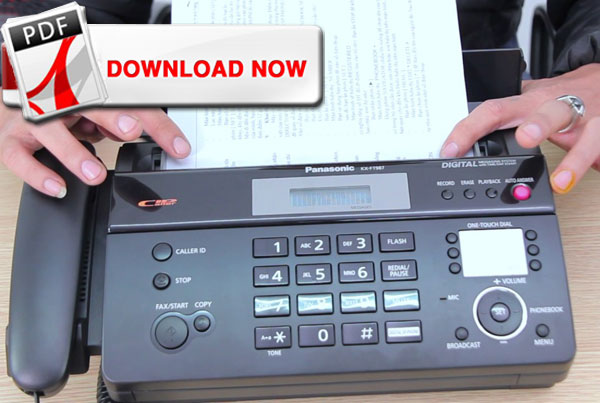 Tài liệu hướng dẫn sử dụng Các dòng máy fax Panasonic